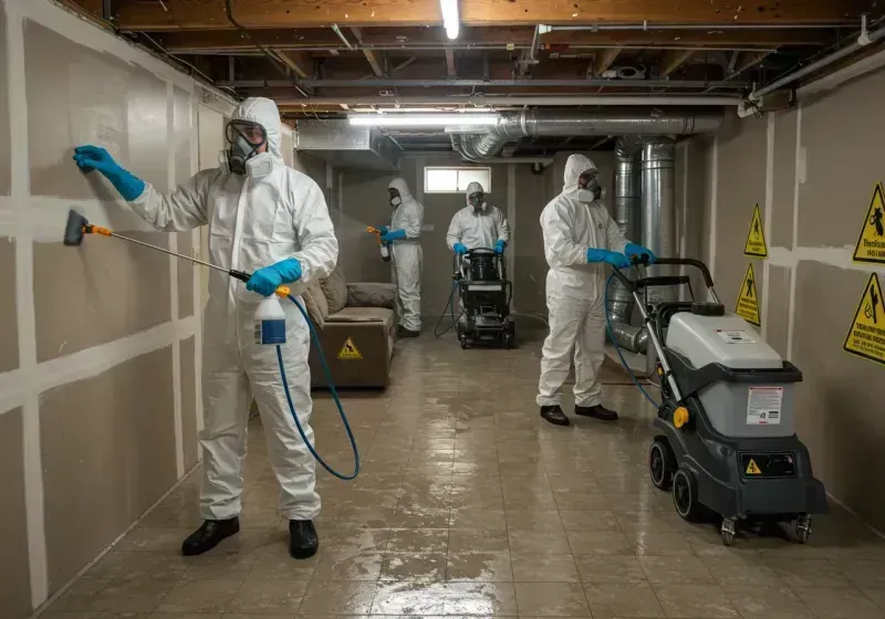 Basement Moisture Removal and Structural Drying process in Rigby, ID